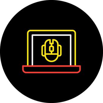 Laptop Lined of Notebook Portable Computer Workstation Device vector