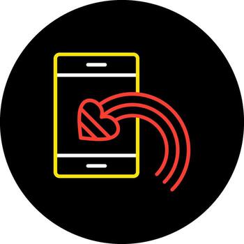 Smartphone Lined of Mobile Cell Handheld Device vector