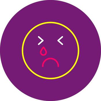 Crying Lined of Weeping Sobbing Tears Sadness vector