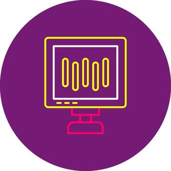 escritorio computadora forrado de ordenador personal puesto de trabajo terminal computadora vector