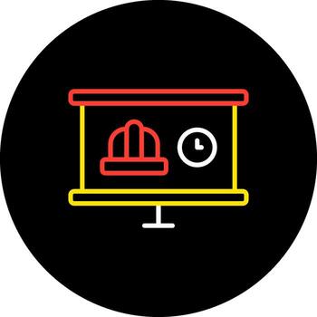 Projector Screen Lined of Display Screen Presentation vector