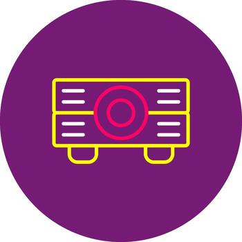 Projector Lined of Display Screen Presentation vector