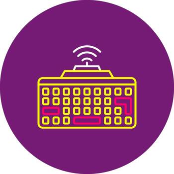 inalámbrico teclado forrado de Bluetooth teclado sin cable entrada dispositivo teclado vector