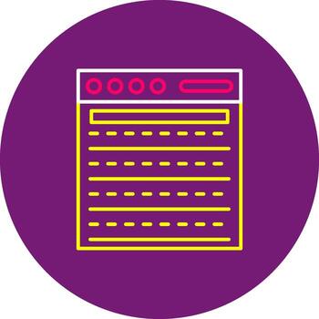 Browser Window Lined of Web Page Internet Online Tab vector