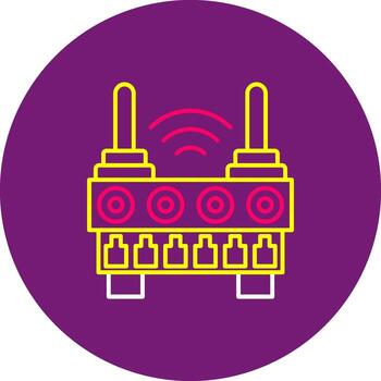 Wifi Router Lined of Network Wireless Internet Access Point vector