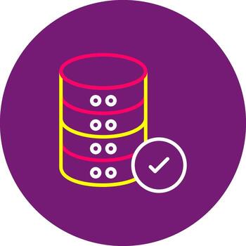 Database Lined of Data Records Storage Server vector