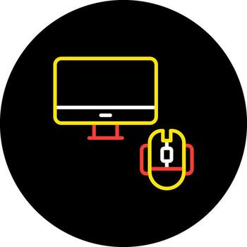 computadora diseño artesanal ordenador personal escritorio puesto de trabajo terminal vector