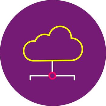 nube diseño artesanal almacenamiento servidor red datos vector