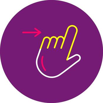 Flick Right craftdesign Swipe Right Gesture Scroll Movement vector