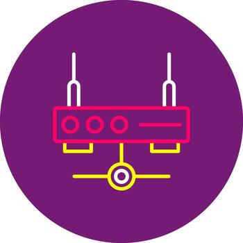 enrutador diseño artesanal red cubo Internet puerta Wifi dispositivo acceso punto vector