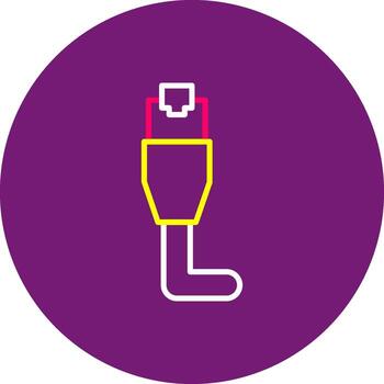 ethernet diseño artesanal red cable lan Internet conexión vector