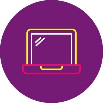 Laptop Computer Portable Device Workstation Mobility Productivity Performance Battery Display KeyboardClean vector