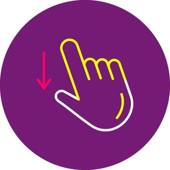 Flick Down craftdesign Swipe Down Gesture Scroll Movement vector