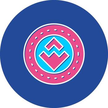 Waves craftdesign Waves Blockchain Platform Crypto vector