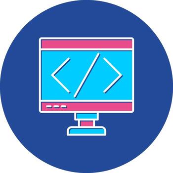 código codificación desarrollo programación web página web sitio web limpio vector