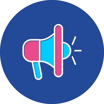 Megaphone Loudspeaker Communication Public Address System Amplifier Announcement Protest RallyClean vector