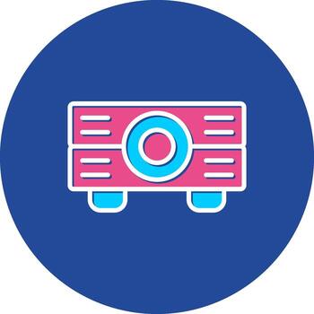 Projector on Display Screen Presentation vector