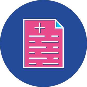 Medical Report on Health Record Patient File Medical Chart Summary vector