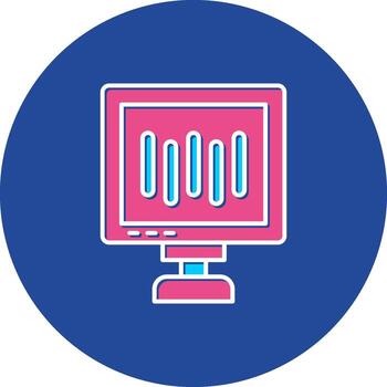 escritorio computadora en ordenador personal puesto de trabajo terminal computadora vector