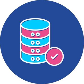 Database on Data Records Storage Server vector