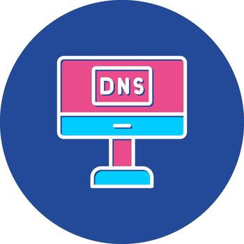 Dns on Domain Name System Server Internet Lookup vector