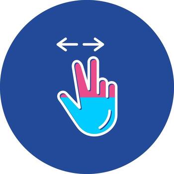 Spread on Expand Enlarge Open Up Gesture vector