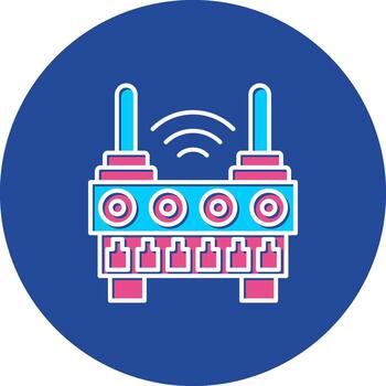 Wifi Router on Network Wireless Internet Access Point vector