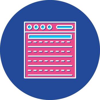 Browser Window on Web Page Internet Online Tab vector