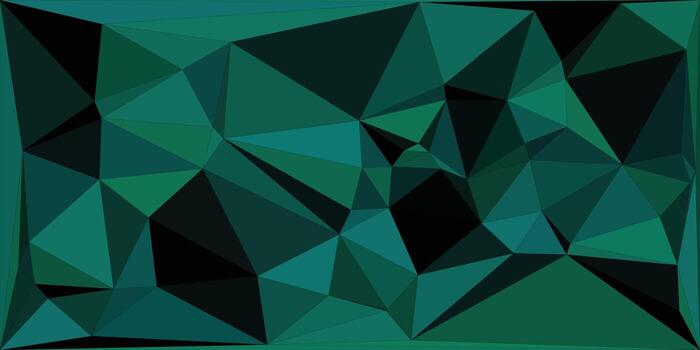 Abstract geometric pattern in shades of teal and emerald green vector