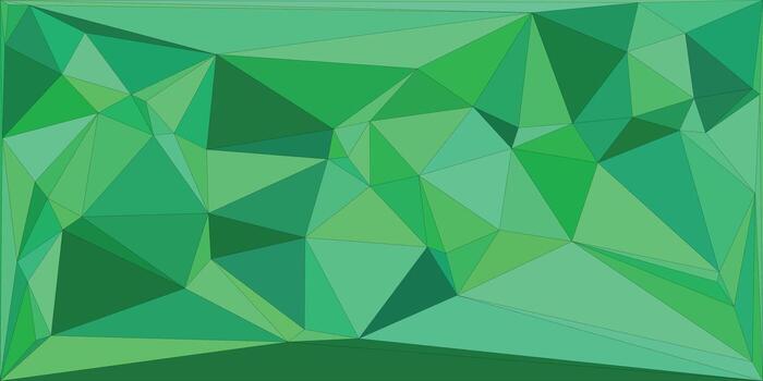 Abstract geometric green polygonal background with faceted texture vector