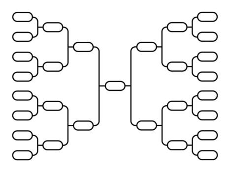 Tournament Bracket Diagram, A visual representation of a tournament bracket, showcasing the structure of a competitive tournament, and a visual aid for strategy. vector
