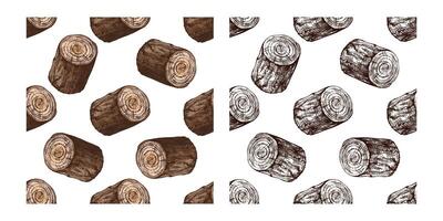 Wood log pattern design vector