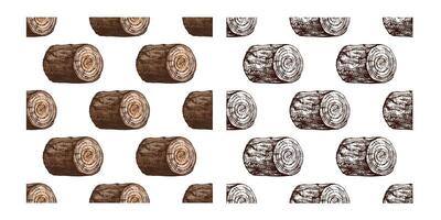 Wooden log pattern design vector