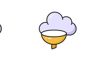 Data filtering design in trendy style, concept icon of data extraction. video