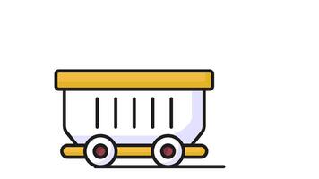 binario codificación dentro un carretilla denotando concepto icono de datos minería. video