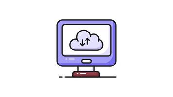 två pilar pekande motsatt riktning indikerar de synkronisering eller överföra av data mellan flera olika enheter eller platser. video