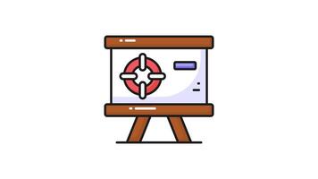 paj Diagram på styrelse som visar begrepp ikon av presentation styrelse, lätt till använda sig av ikon. video