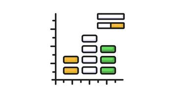 ottenere il tuo mani su Questo creativamente progettato icona di istogramma grafico, dati analitica. video