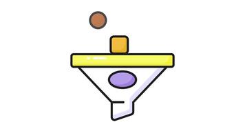 Data filtering design in trendy style, concept icon of data extraction.. video