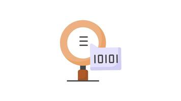 kreativ ikon av binär Sök i modern stil, redo till använda sig av . video