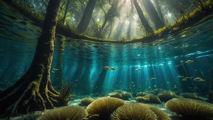 ADAアクリルフォト水中の森 Forests Underwater NA ACRYLIC PHOTO BLOCK NA アクリルフォト | and ADA