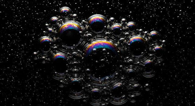 Macro abstract bubble pattern background with crisp round textures, ultra-detailed surface, noise-free visuals, and natural lighting without any human element photo