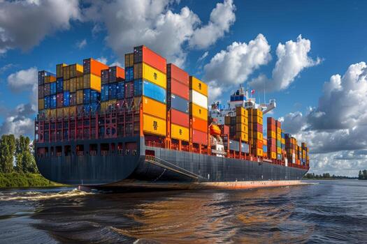 Large container ship photo