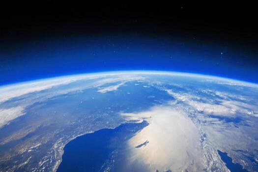 Space horizon of the Earth in Space photo