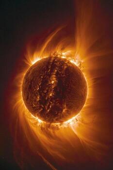 Prominence solar flare and magnetic storms photo