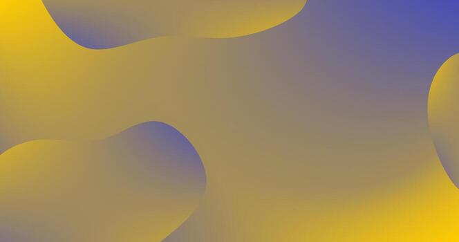 Copiar espacio azul amarillo degradado antecedentes con fluido formas en diferente sombras y grosor resumen modelo vector