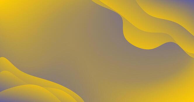 Yellow Blue Gradient Abstract background with dynamic Fluid Shapes Layers and Copy Space for advertisement presentation vector