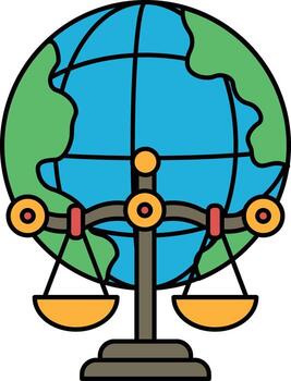 A black and white drawing of a globe with a scale on top of it vector