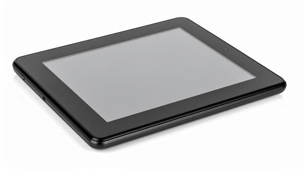 A tablet computer with a screen on top photo