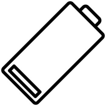 Battery Empty Outline icon, Black And White Outline Icon . vector